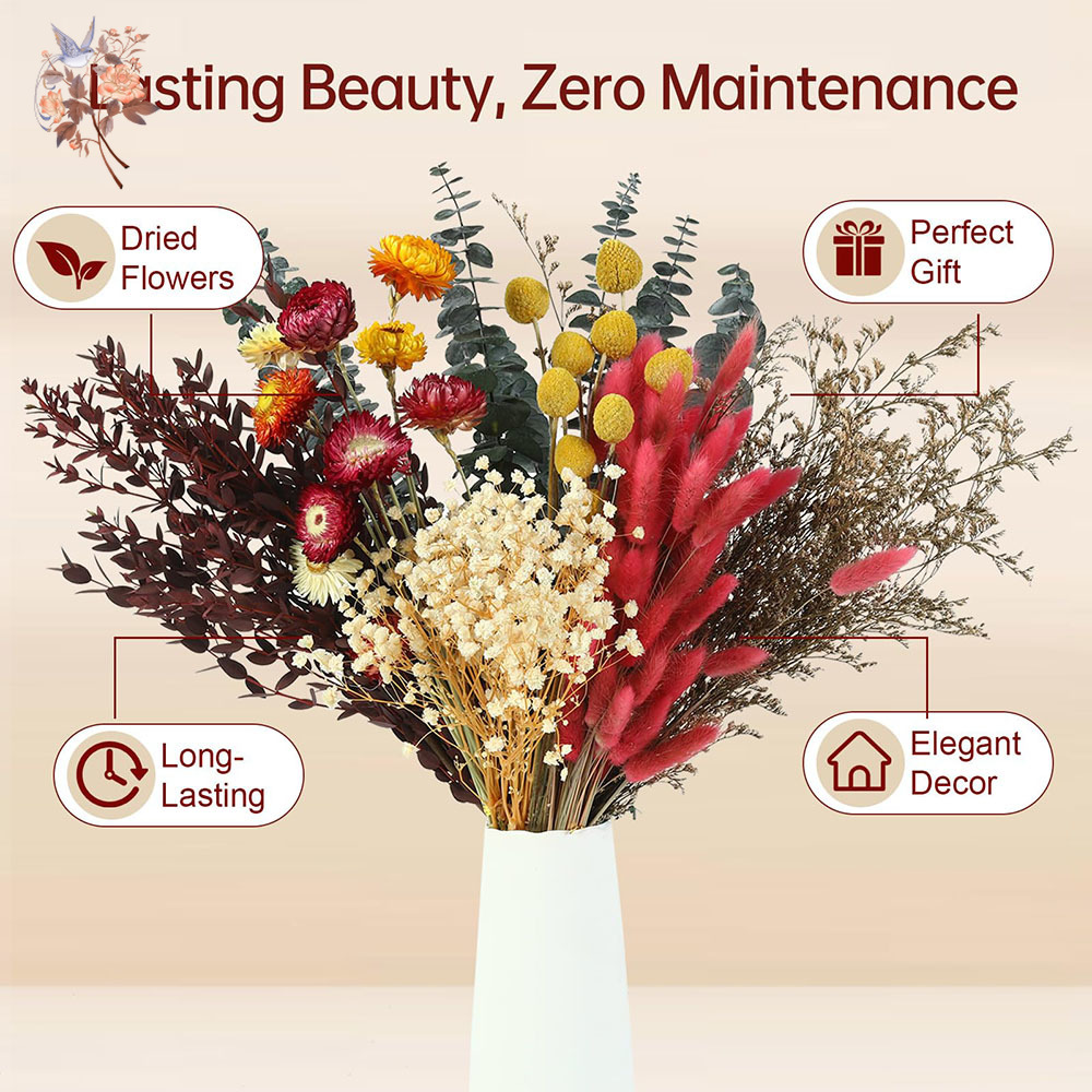 Dried Flowers Bulk Set 7 Kinds - đánh giá và giá Florist Flower Supply